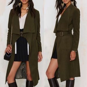 Hunter Green Wrap Coat